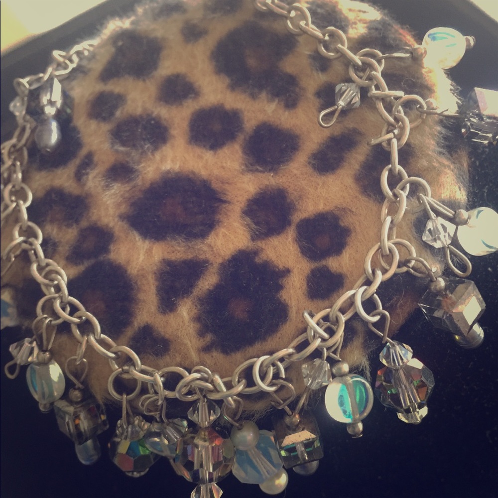 Fashion Charm Bracelet, 8”, translucent colors